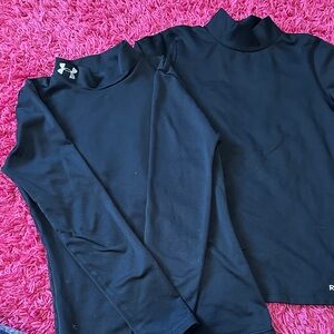 Under Armour Black Long Sleeve Kids Tees